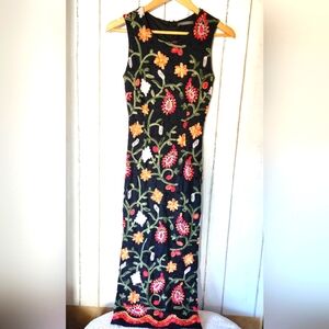 Xs Suzy Sheir floral cotton blend dress